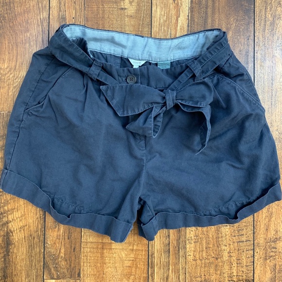 SOLD EBAY J. Crew navy cotton linen shorts 4 - Picture 2 of 5